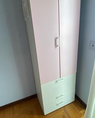Armadio ikea rosa/bianco