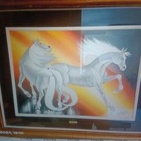 quadro intitolato i cavalli di pittore il Barro