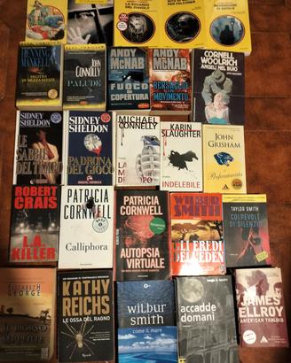 Lotto 25 libri gialli thriller 