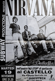 Nirvana poster concerto Il Castello Roma 1991