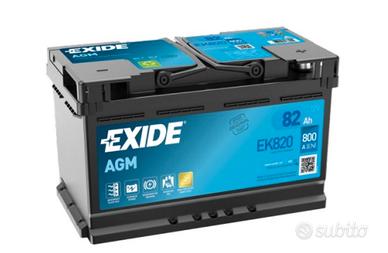 EK820 Exide Batteria Avviamento  82Ah 800A Agm