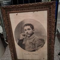 Quadro vintage con cornice in legno