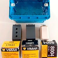 Scatola derivazione VIMAR, presa e 2 interruttori