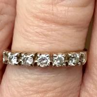 Anello oro 18 k e diamanti 0.40k