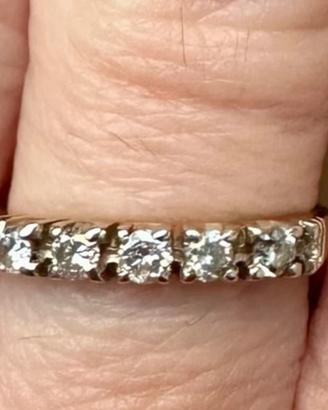Anello oro 18 k e diamanti 0.40k