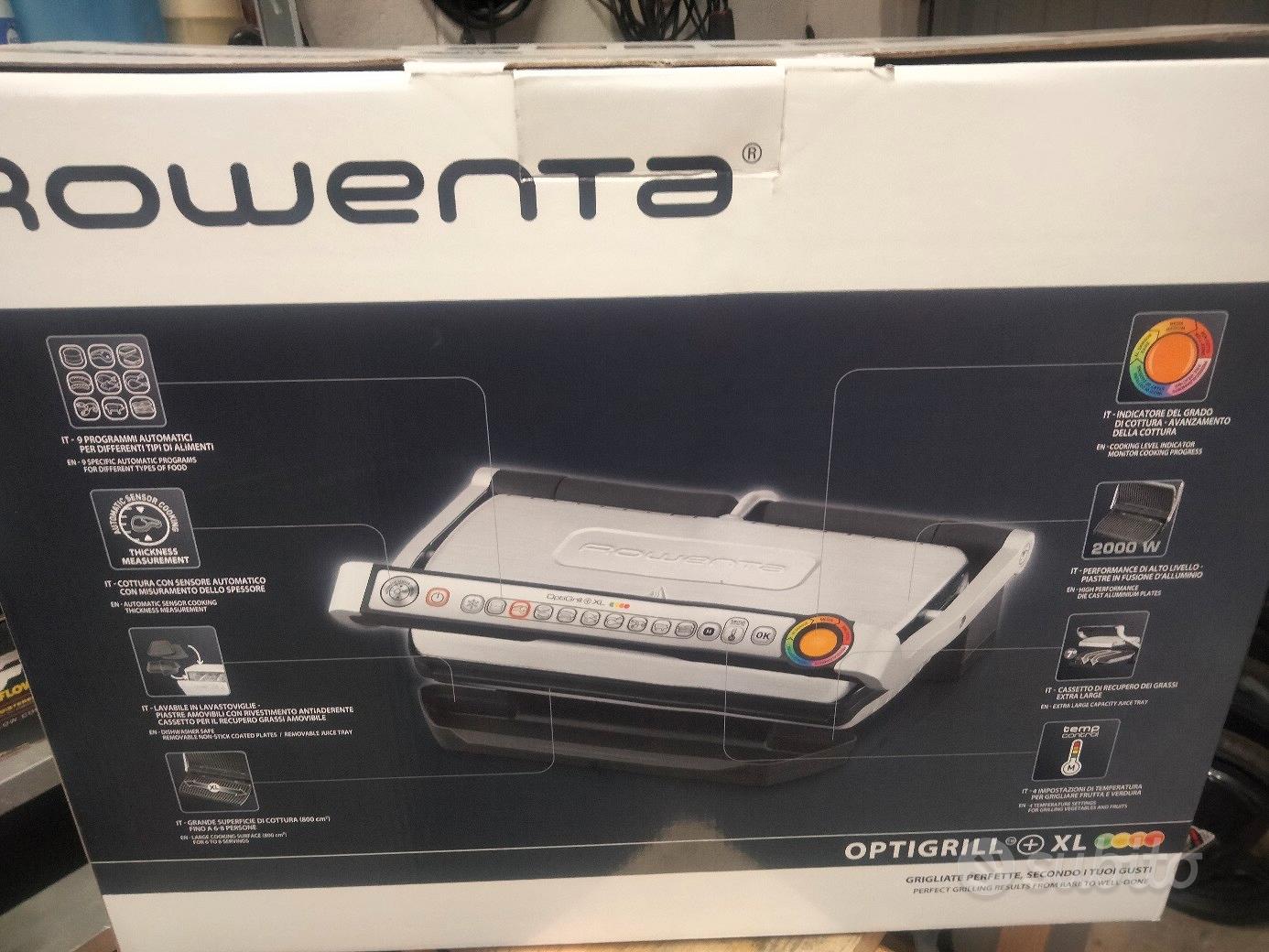 Rowenta Bistecchiera elettrica Doppia piastra Antiaderente GR722D  OptiGrill+ XL