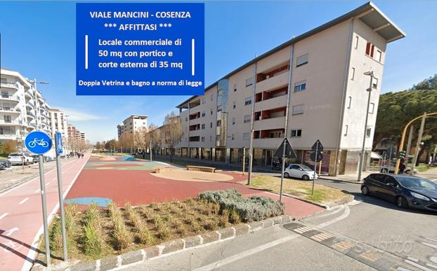 Viale Mancini Locale 50 mq con portico e corte est