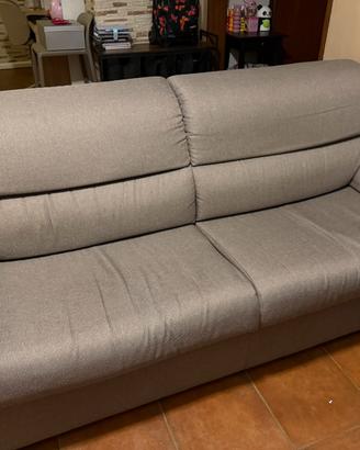 Divano Letto 3 Posti Tortora/Grigio
