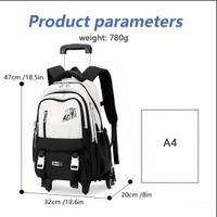 Zaino Universitario con Ruote da 25 L