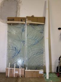 Porta doppia scorrevole vetro