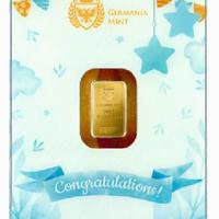 LINGOTTO ORO 1g NASCITA BAMBINO MASCHIO IN BLISTER