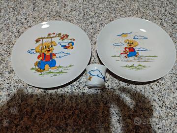 servizio pappa bimbi vintage