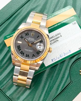 Rolex Datejust 41 Wimbledon, Full set, Si Permute