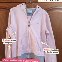 Felpa Rosa Donna Champion con Cappuccio Tg L 44