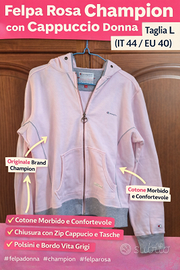 Felpa Rosa Donna Champion con Cappuccio Tg L 44
