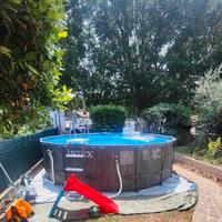 INTEX PRISM FRAME GREY WOOD 4,57 Ø x122H