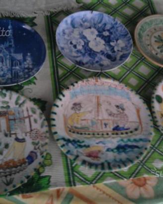 Stock 5 piatti da parete in porcellana-limoges