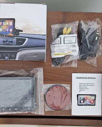 Monitor Portatile 7" CarPlay  Android Auto