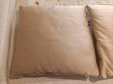 Set 3 cuscini eleganti beige satinato