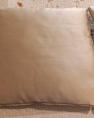 Set 3 cuscini eleganti beige satinato
