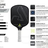 Pickleball - JOOLA Solaire + 2 Grip White Ridge