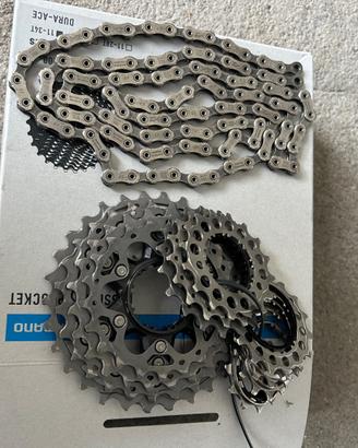 Cassetta e catena shimano durace 12 V
