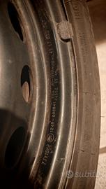 4 cerchi in ferro + gomme INV usate