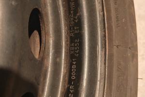 4 cerchi in ferro + gomme INV usate