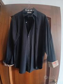 Camicia nera da uomo Burberry Brit
