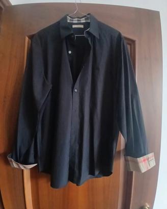 Camicia nera da uomo Burberry Brit