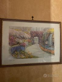 Quadro "Giardino Fiorito" - Stampa da acquerello