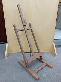Cavalletto per pittura in legno regolabile