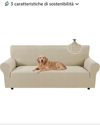 copridivano beige 3 posti