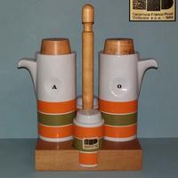 Franco Pozzi . Menage / Set Olio Aceto Sale Pepe