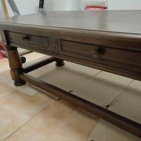 Tavolino noce massello per salotto