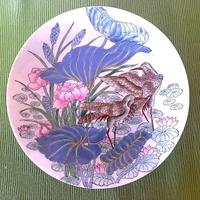 Piatto decorativo di arte orientale vintage