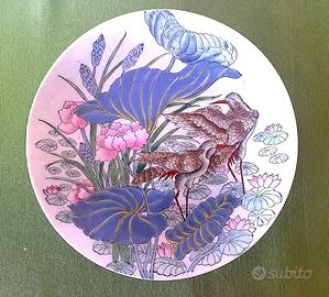 Piatto decorativo di arte orientale vintage