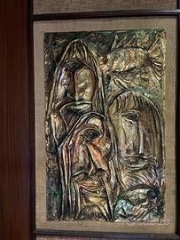 Bassorilievo in rame firmato Guarnaccia 1965