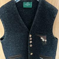 Completo giacca/gilet in lana cotta