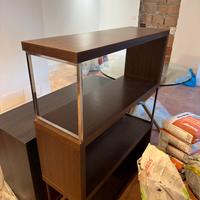 Libreria moderna in wenge ed acciaio