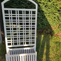 fioriera in legno colore bianco 