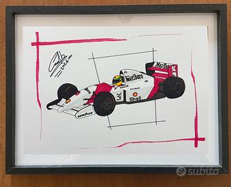 Disegno mclaren F1 di Ayrton Senna