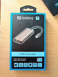 Hub USB-C Sandberg Dock 5 in 1