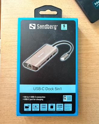 Hub USB-C Sandberg Dock 5 in 1