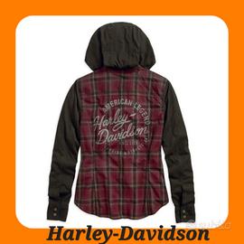 CAMICIA A QUADRI IN JERSEY DONNA H-D