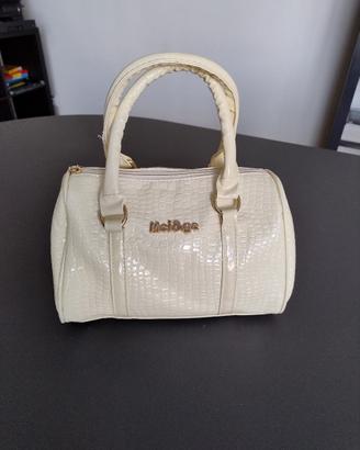 Borsa bauletto effetto coccodrillo