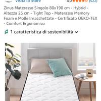 Materasso Memory Foam e Molle Insacchettate