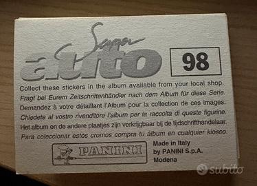 Mancolista Super Auto Panini 1995