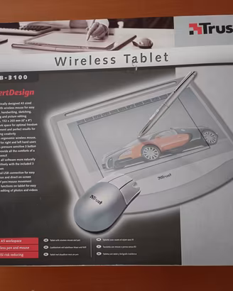 Tavoletta grafica con mouse e penna senza fili