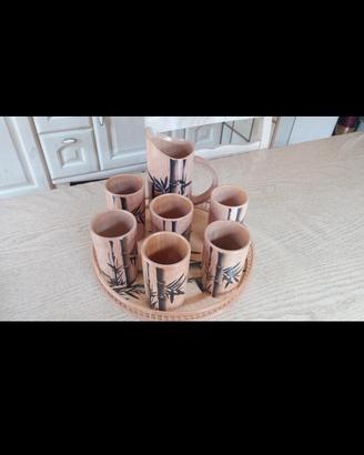 set di bicchieri originali in bambù Giapponese 